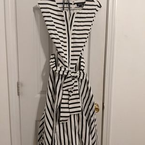 Tahari Striped Dress with belted waist Size 16